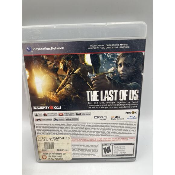 The Last of Us (Sony PlayStation 3, 2013, PS3) Authentic, tested/works Stickers - Picture 6 of 10